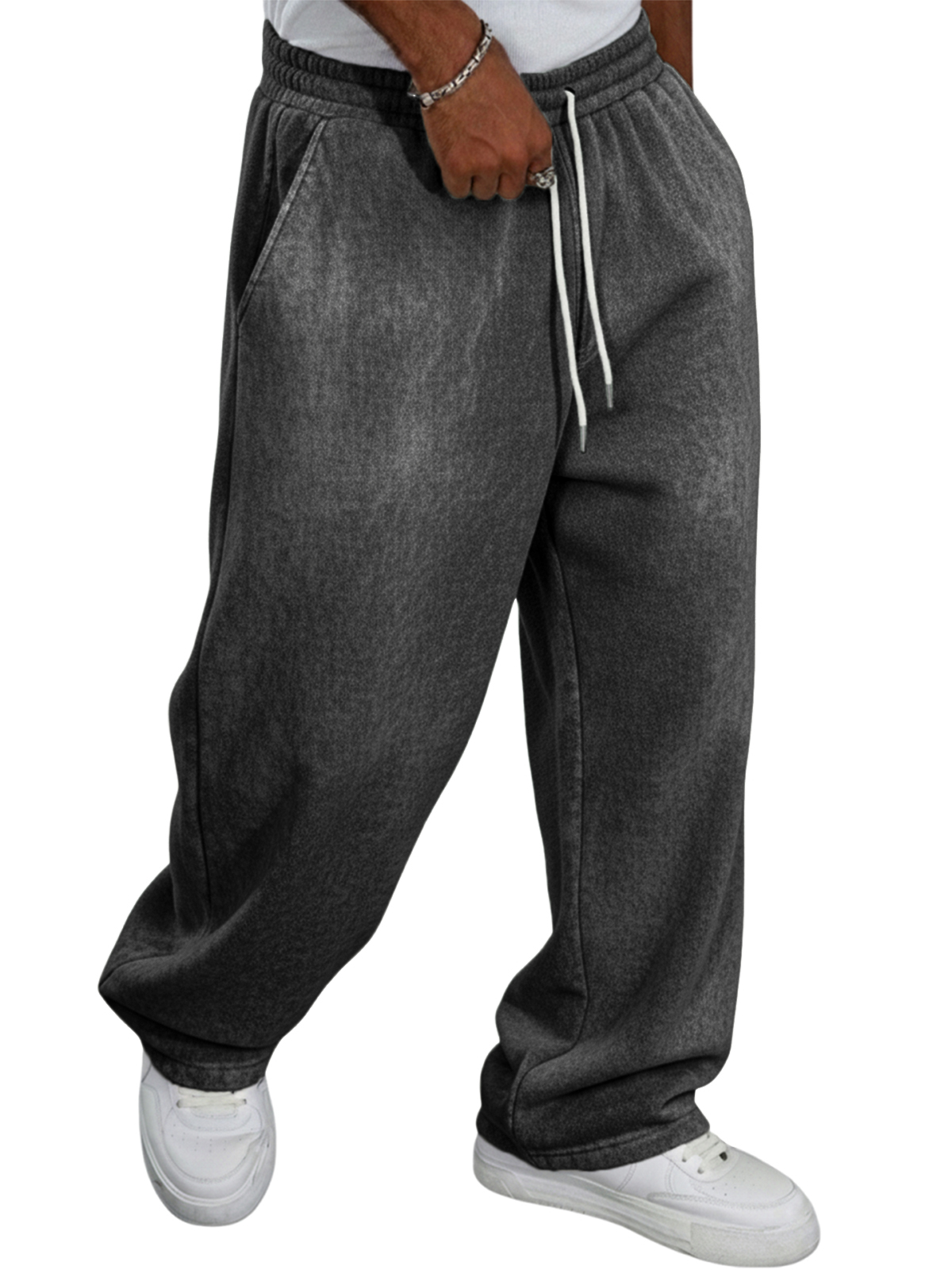 Men's Solid Color Simple Drawstring Sweatpants