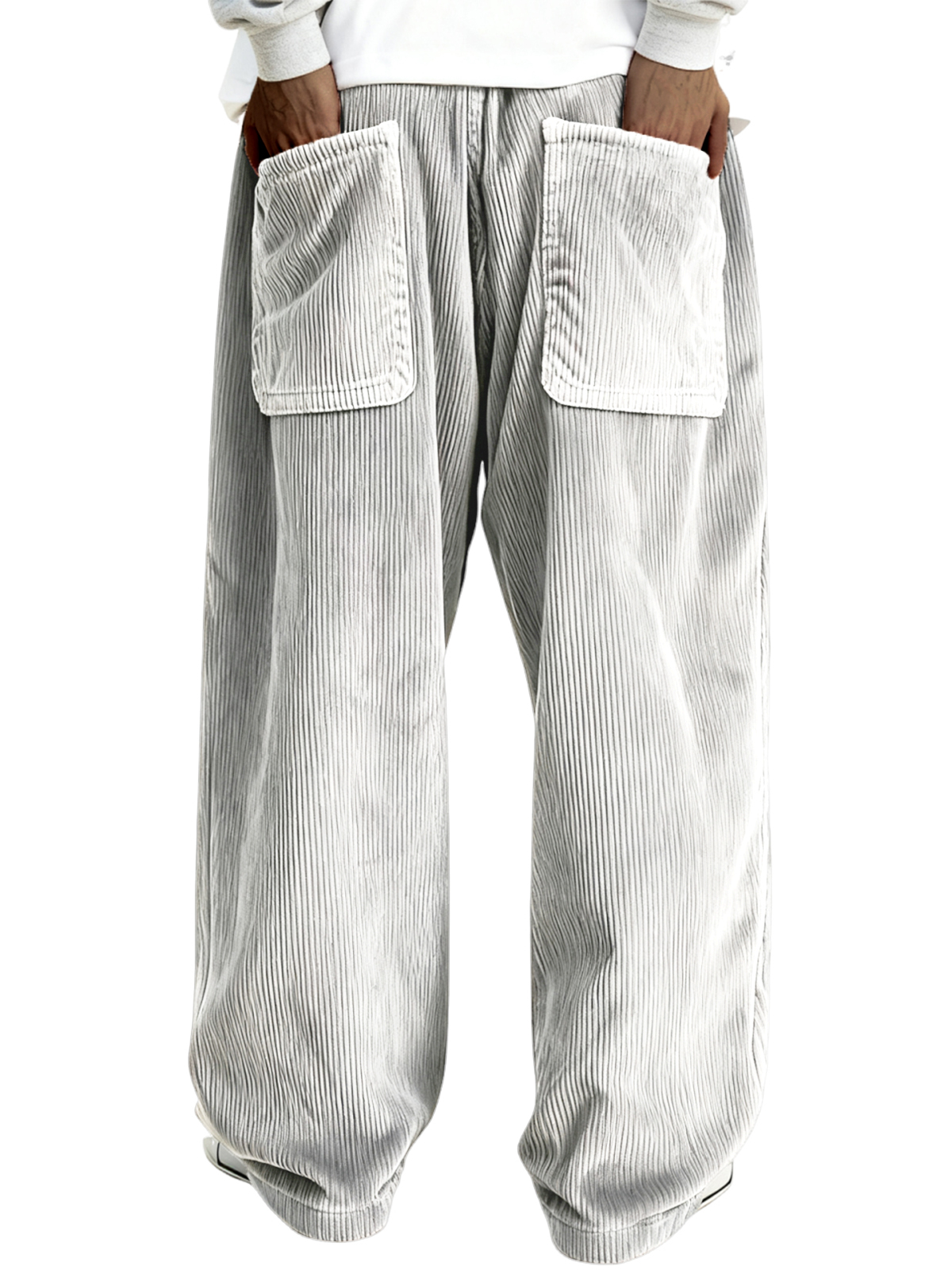 Men's Multi-pocket Stylish Ribbed Casual Trousers
