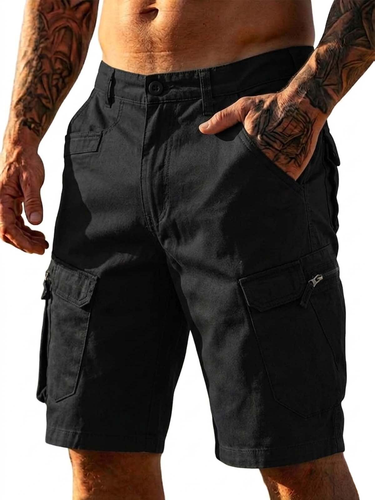 100% Cotton Camouflage Basic Multi-Pocket Cargo Shorts