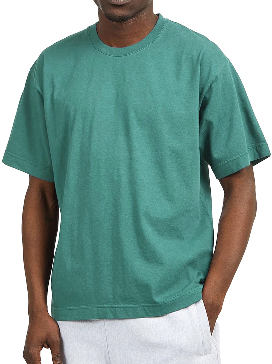 Men's Retro 260g 32-Count Double Yarn Pure Cotton Crew Neck Short-Sleeve T-Shirt