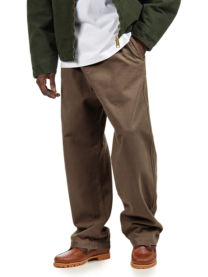 Men's Casual Retro Workwear Embroidered Logo Loose Stretch Waistband Pocket Pants