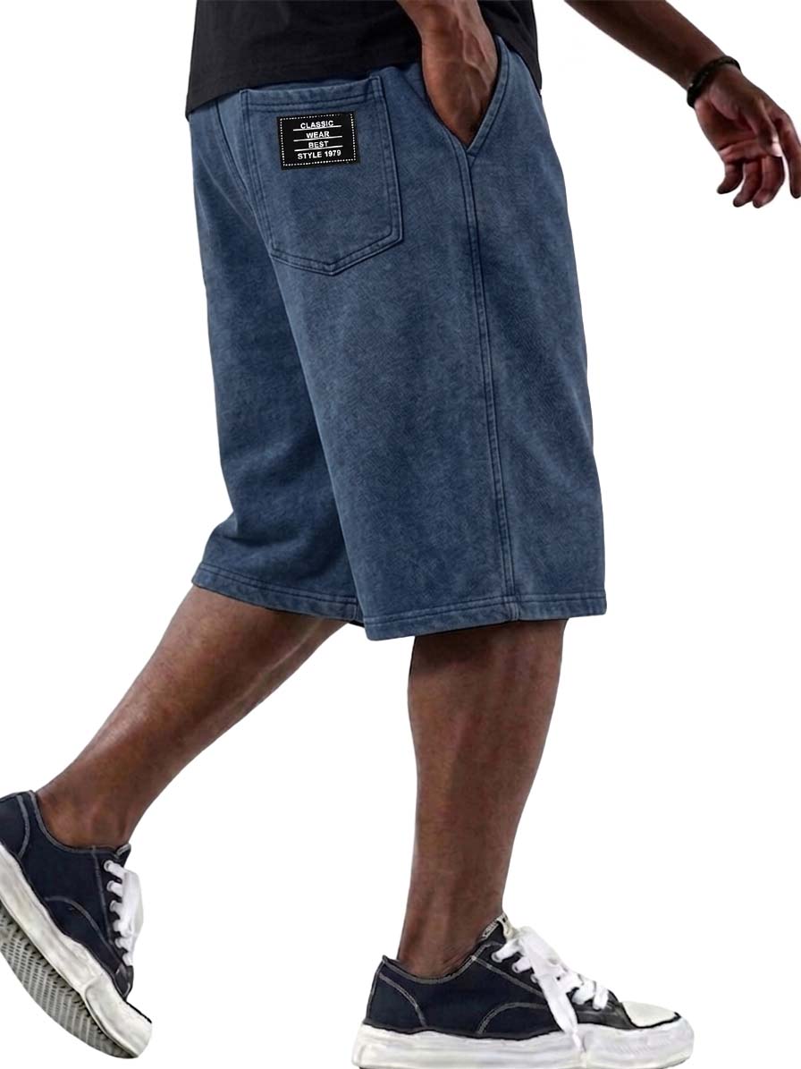 100% Cotton Washed & Distressed Casual Basic Shorts