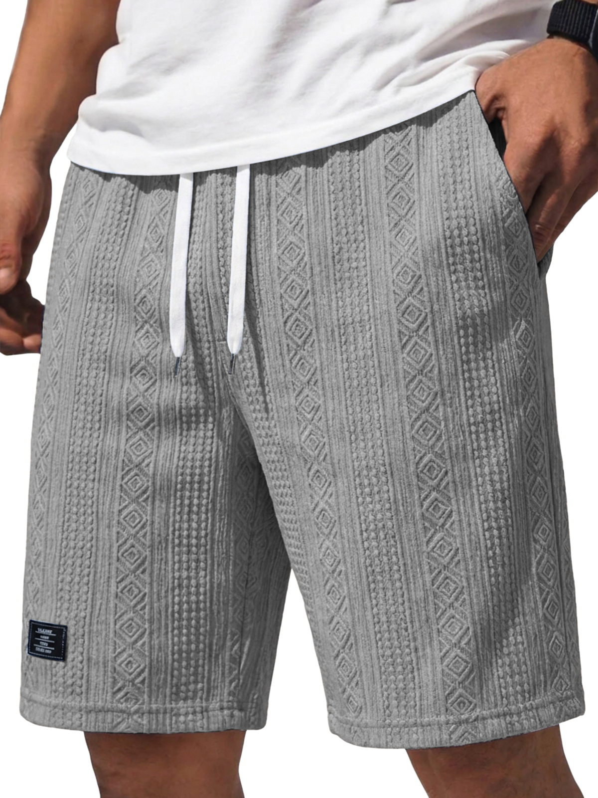 Fashionable Casual Jacquard Textured Shorts