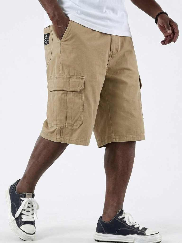 Casual and Versatile Multi-Pocket Cargo Basic Shorts