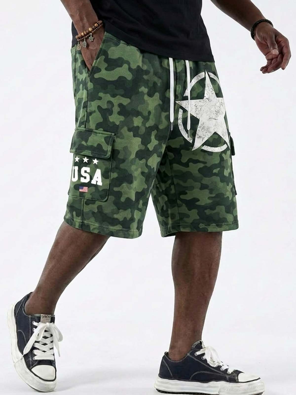 USA Camouflage Cargo Shorts