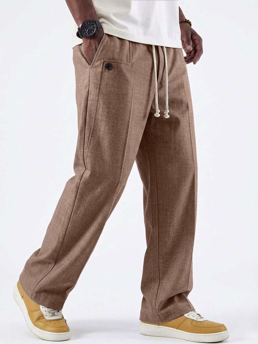 Men's Comfortable Urban Style Drawstring Deconstructed Design Pants