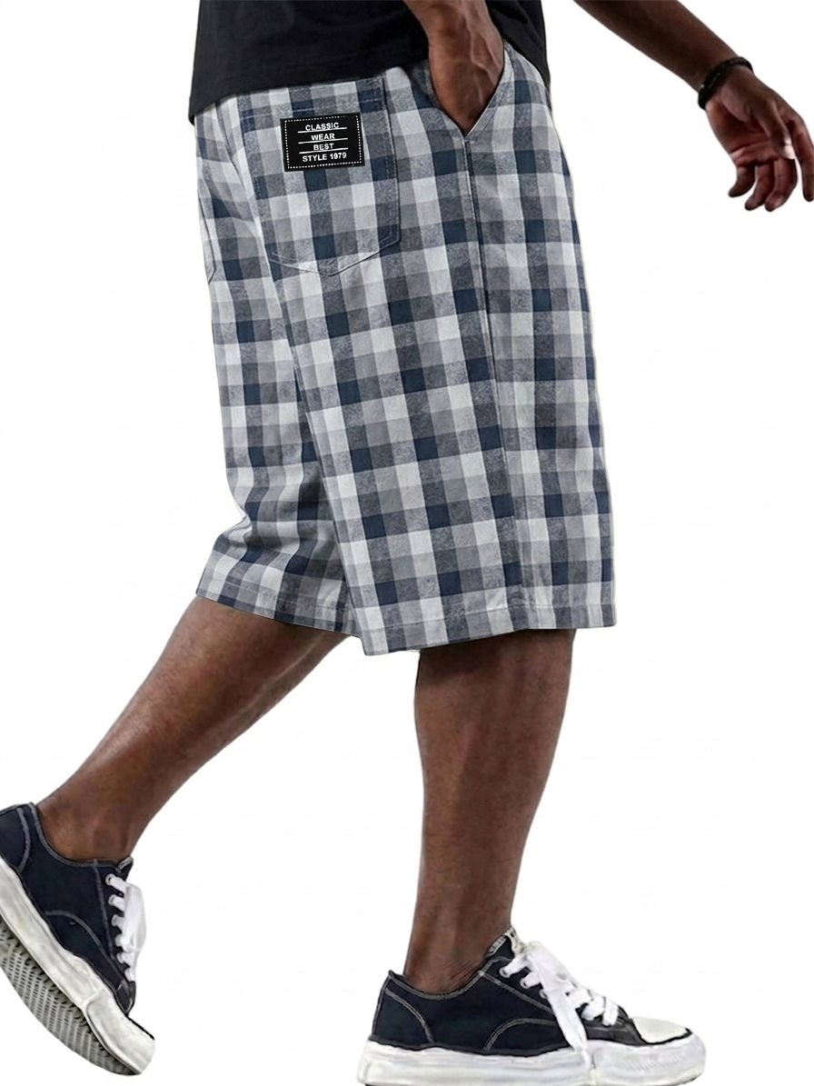 Stylish & Versatile Plaid Basic Shorts
