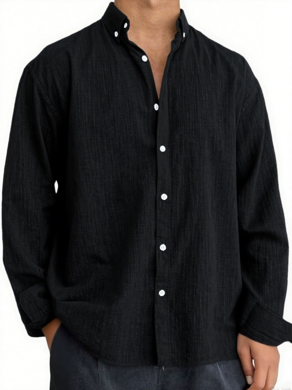 Men's Stylish Breathable Linen Casual Everyday Long Sleeve Shirt