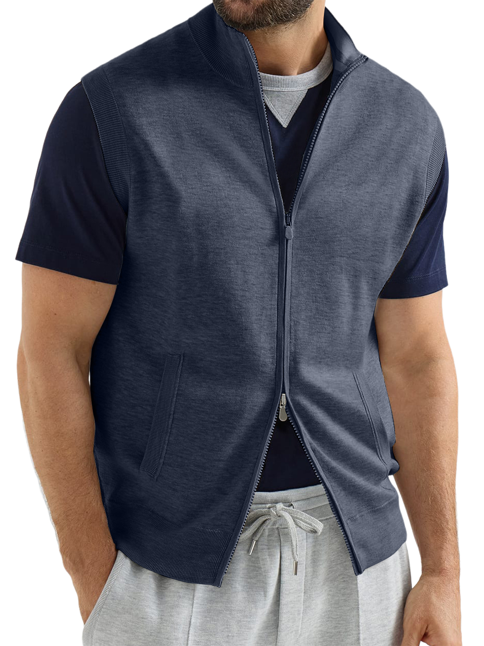 Men's French "Old Money" Style Terry Cloth Athletic Vest