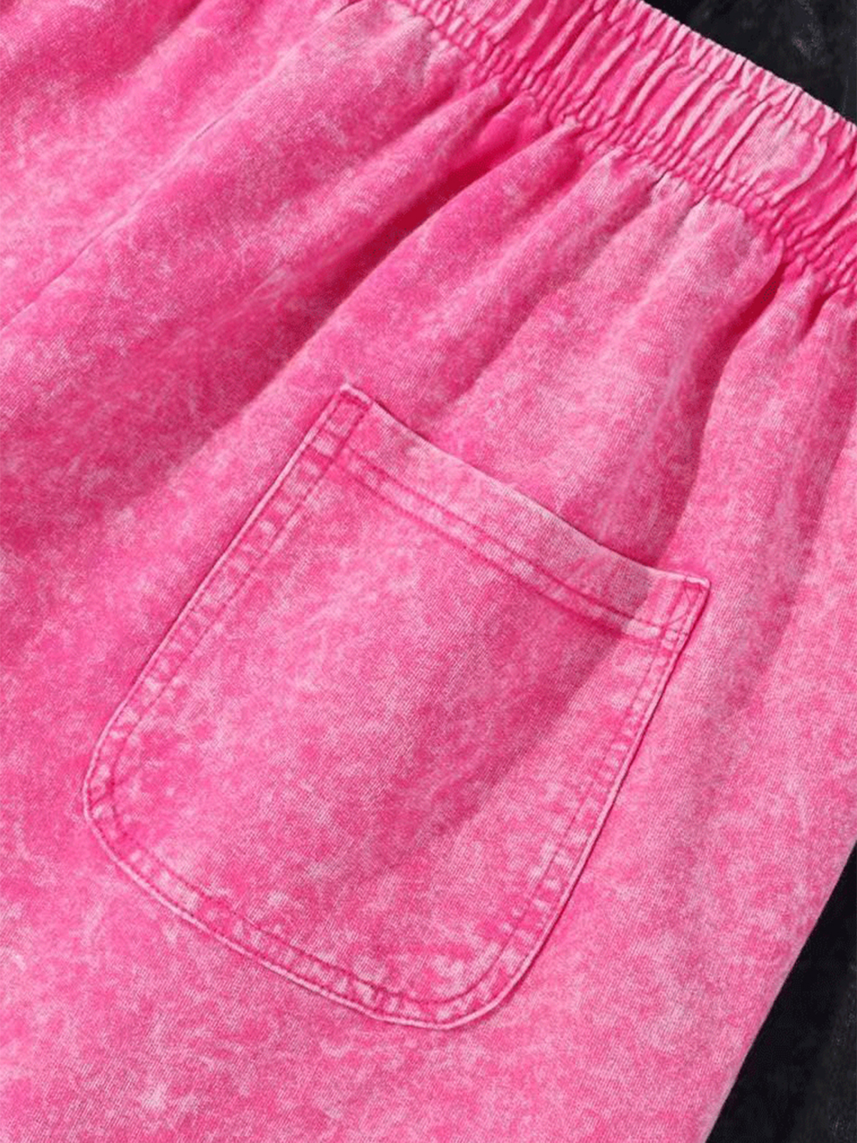 Heavyweight Men's Distressed Washed Loose Drawstring Retro Shorts