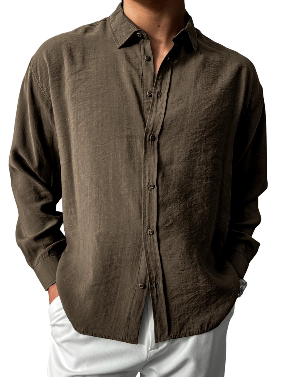 Men's Stylish Everyday Long-sleeved Shirt