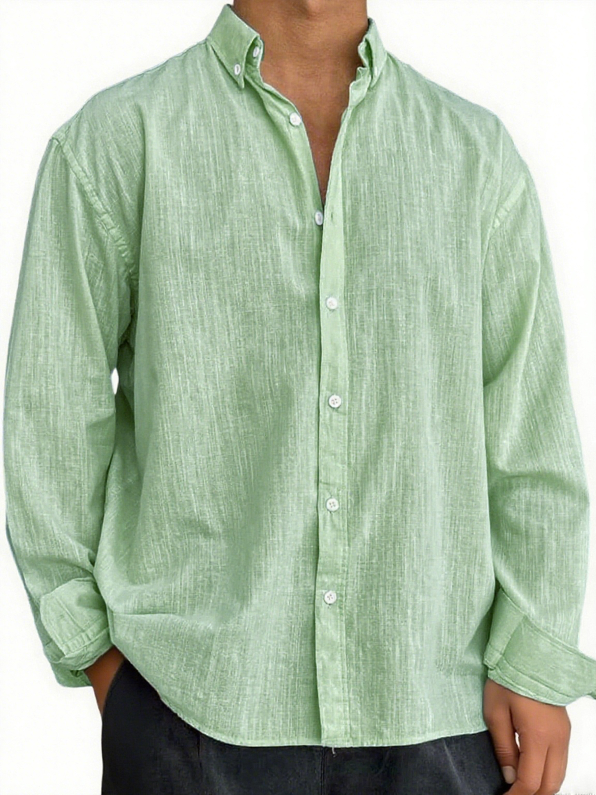 Men's Stylish Breathable Linen Casual Everyday Long Sleeve Shirt