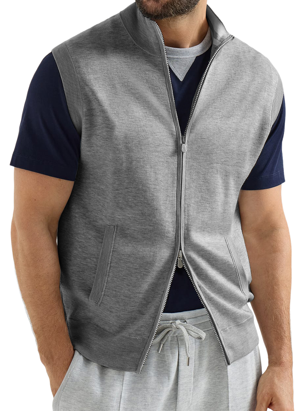 Men's French "Old Money" Style Terry Cloth Athletic Vest