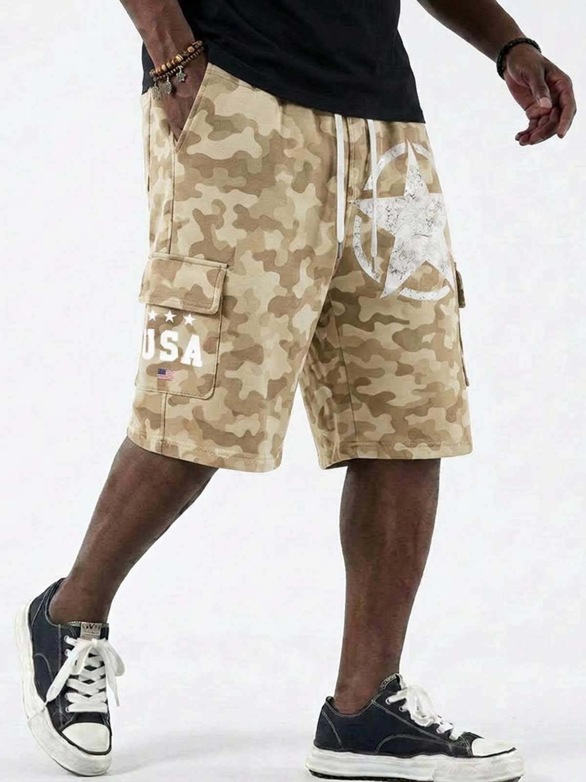 USA Camouflage Cargo Shorts