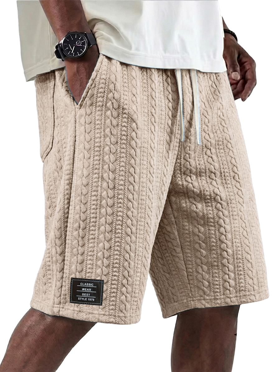 Men's Jacquard Striped Casual Shorts