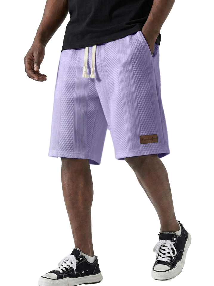 Men's Striped Jacquard Casual Shorts