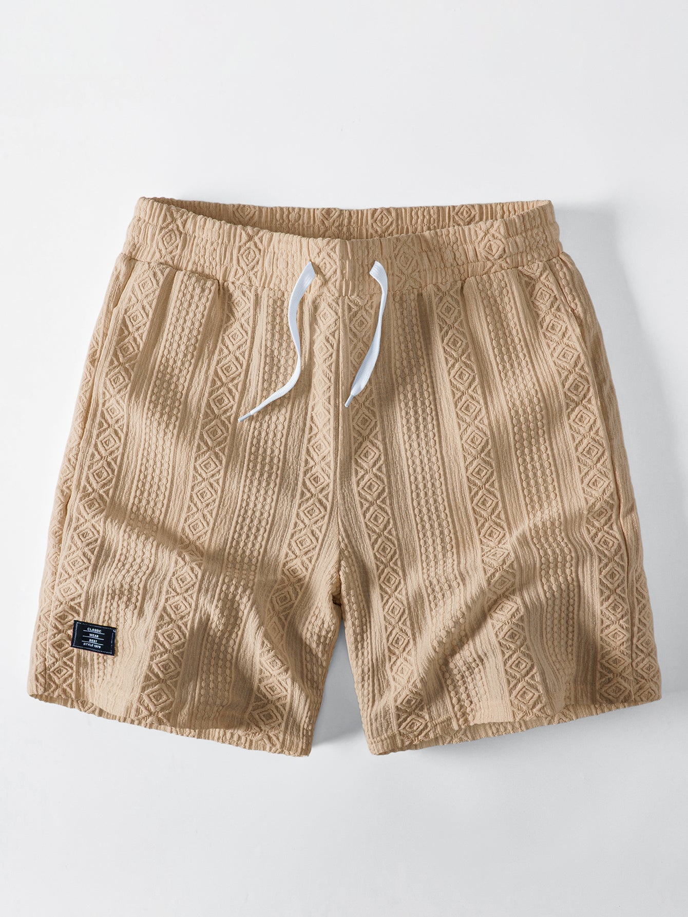 Fashionable Casual Jacquard Textured Shorts