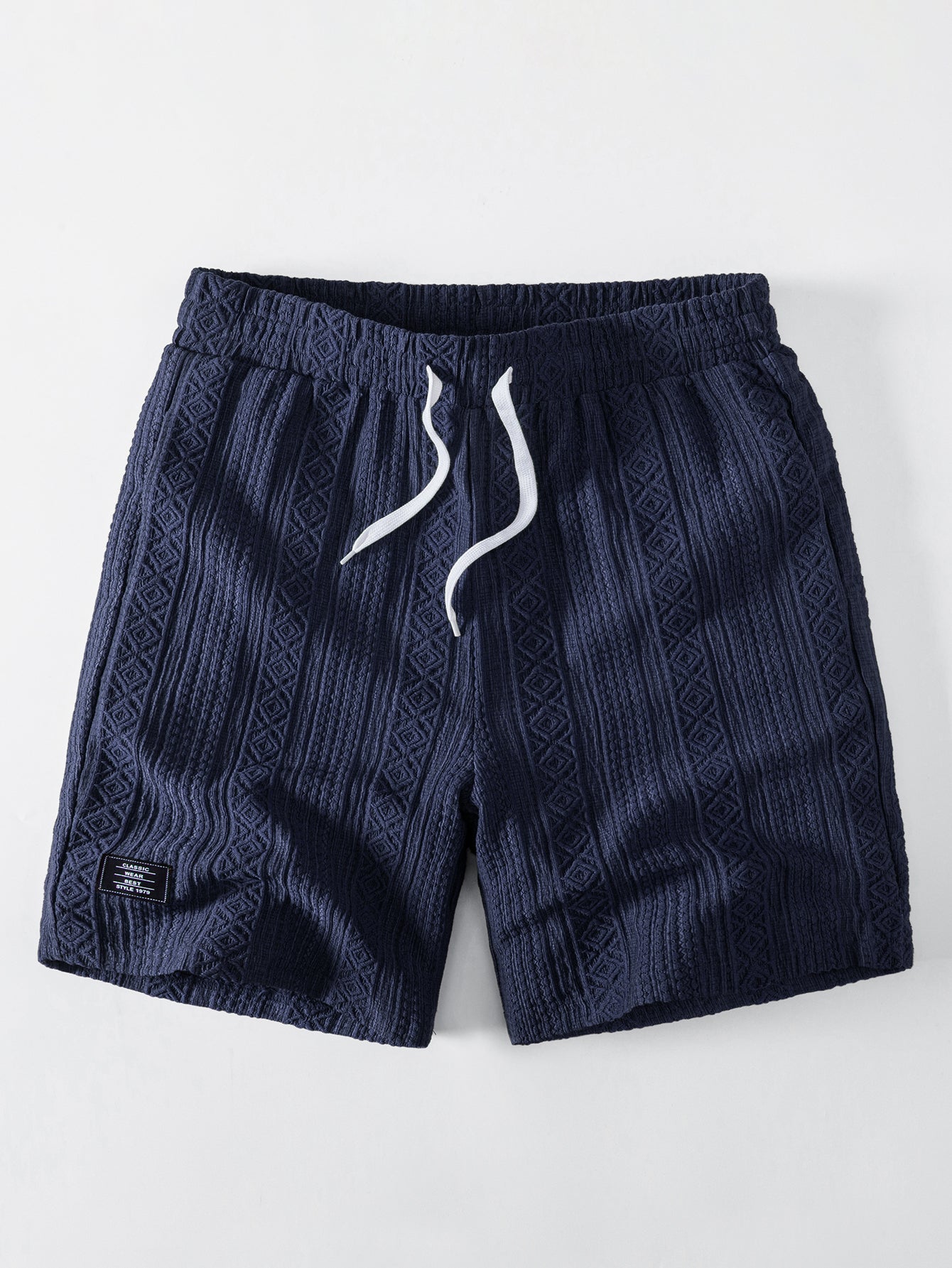 Fashionable Casual Jacquard Textured Shorts
