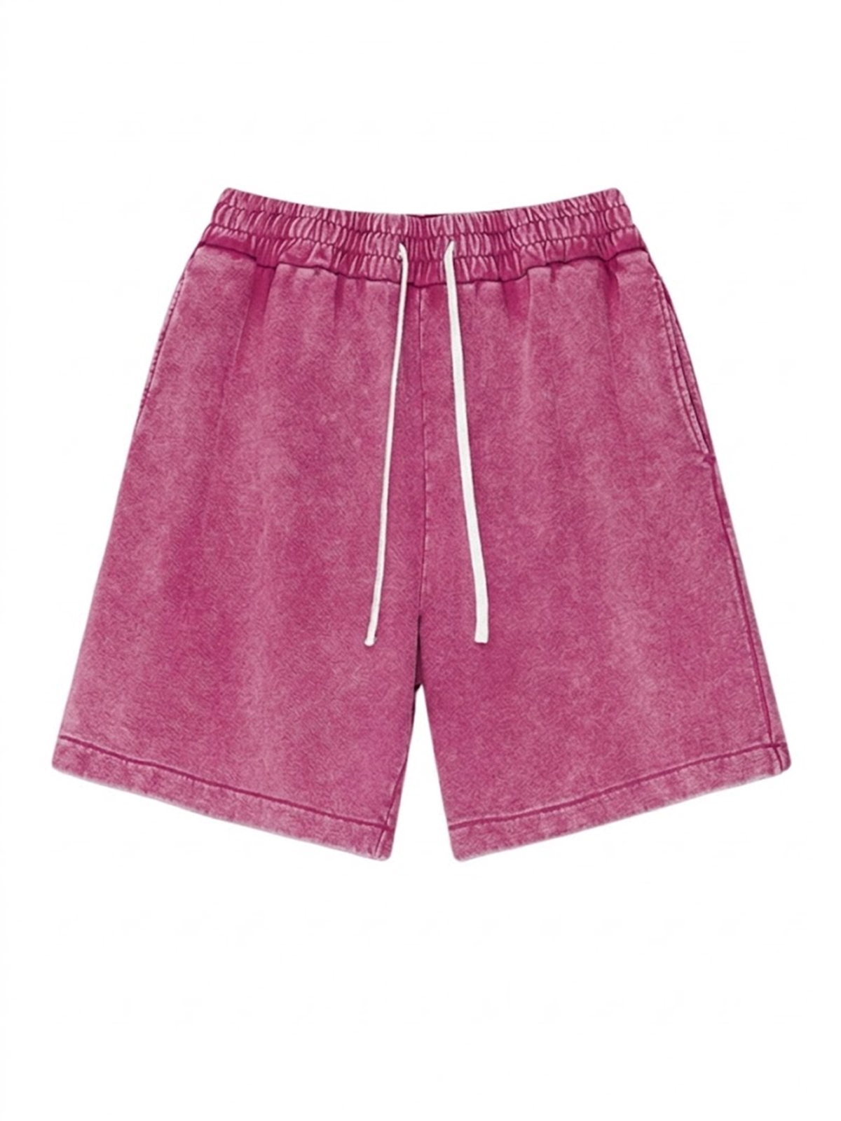 Heavyweight Men's Distressed Washed Loose Drawstring Retro Shorts