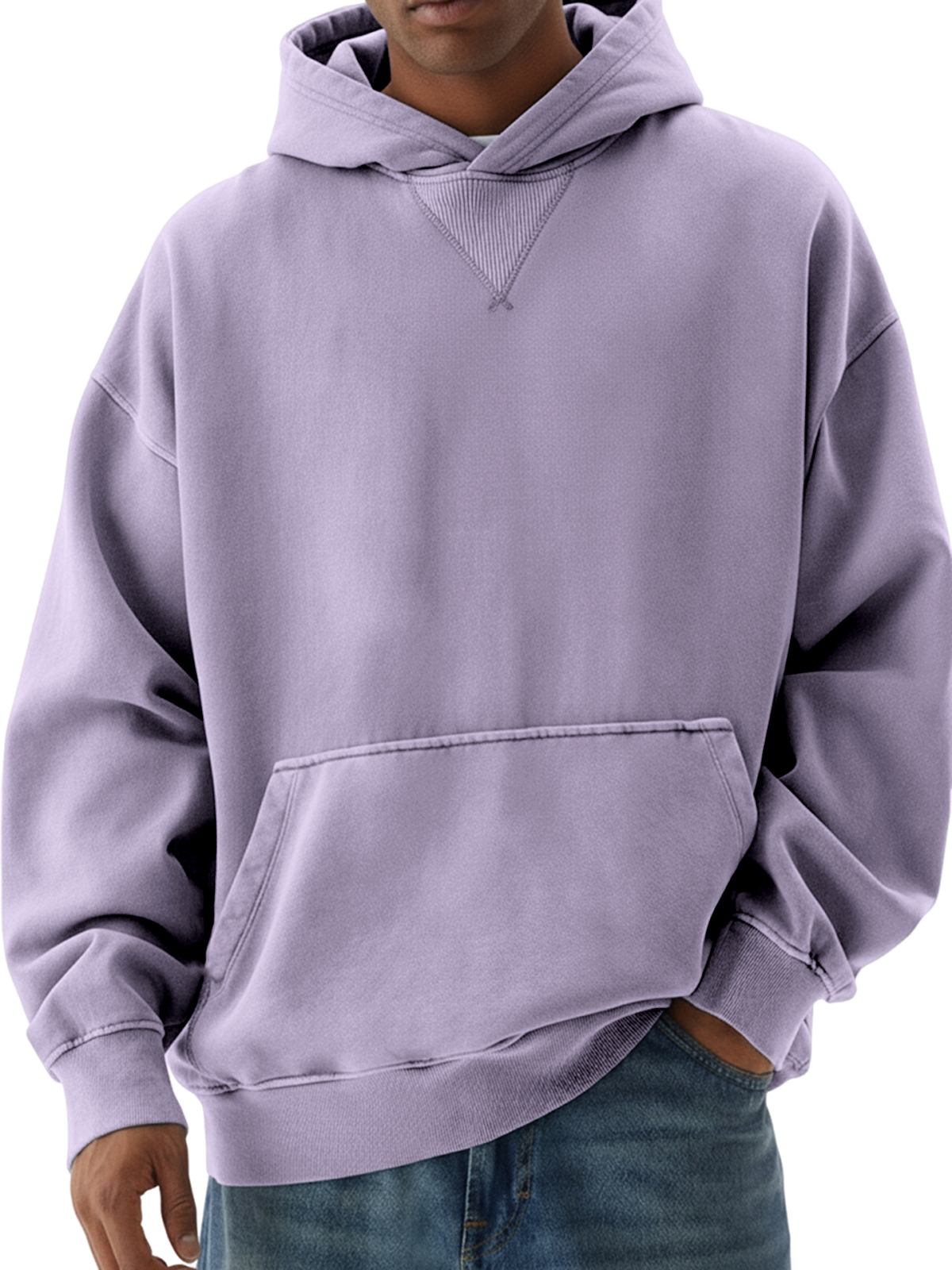 Men's Basic Heavyweight X-stitch Pullover Hoodie