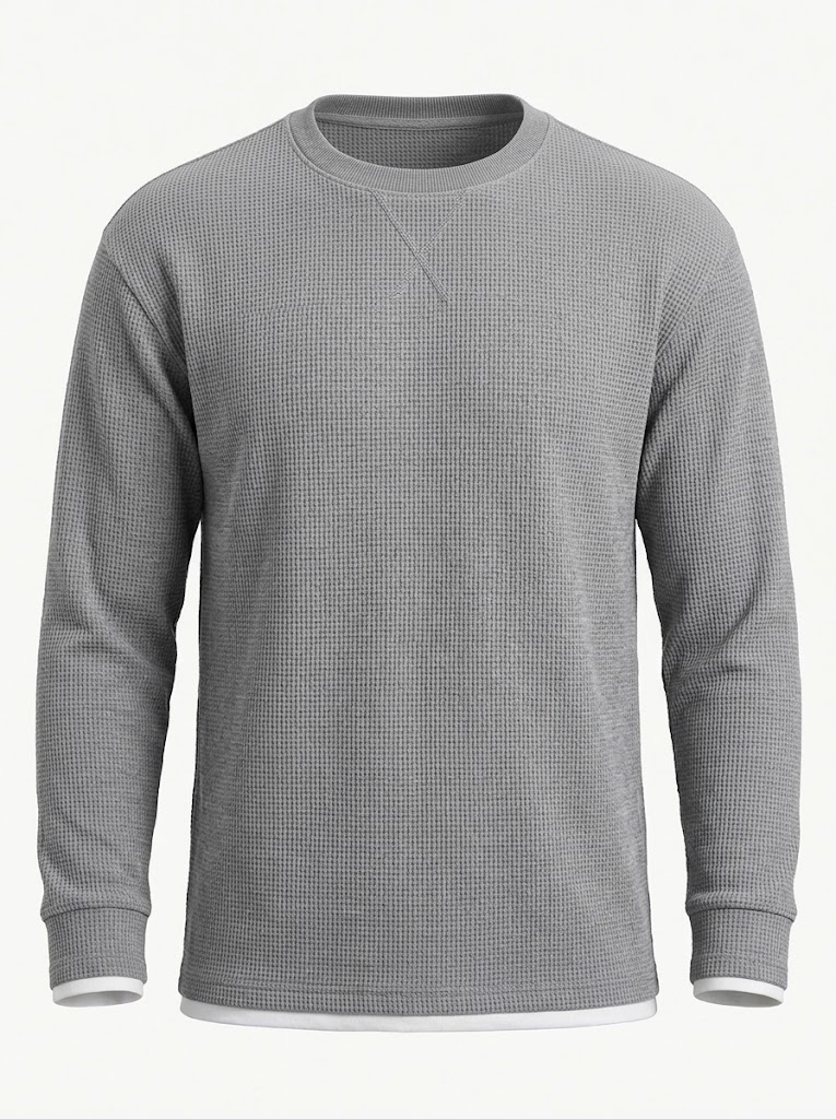 Men's Retro Casual Breathable Textured Loose Pullover T-Shirt