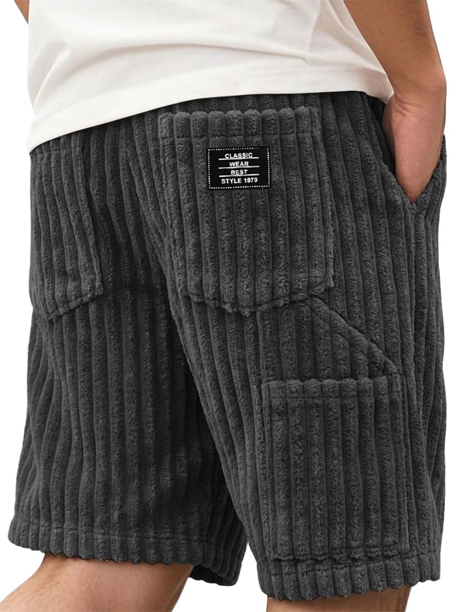 Corduroy Multi-pocket Utility Casual Shorts