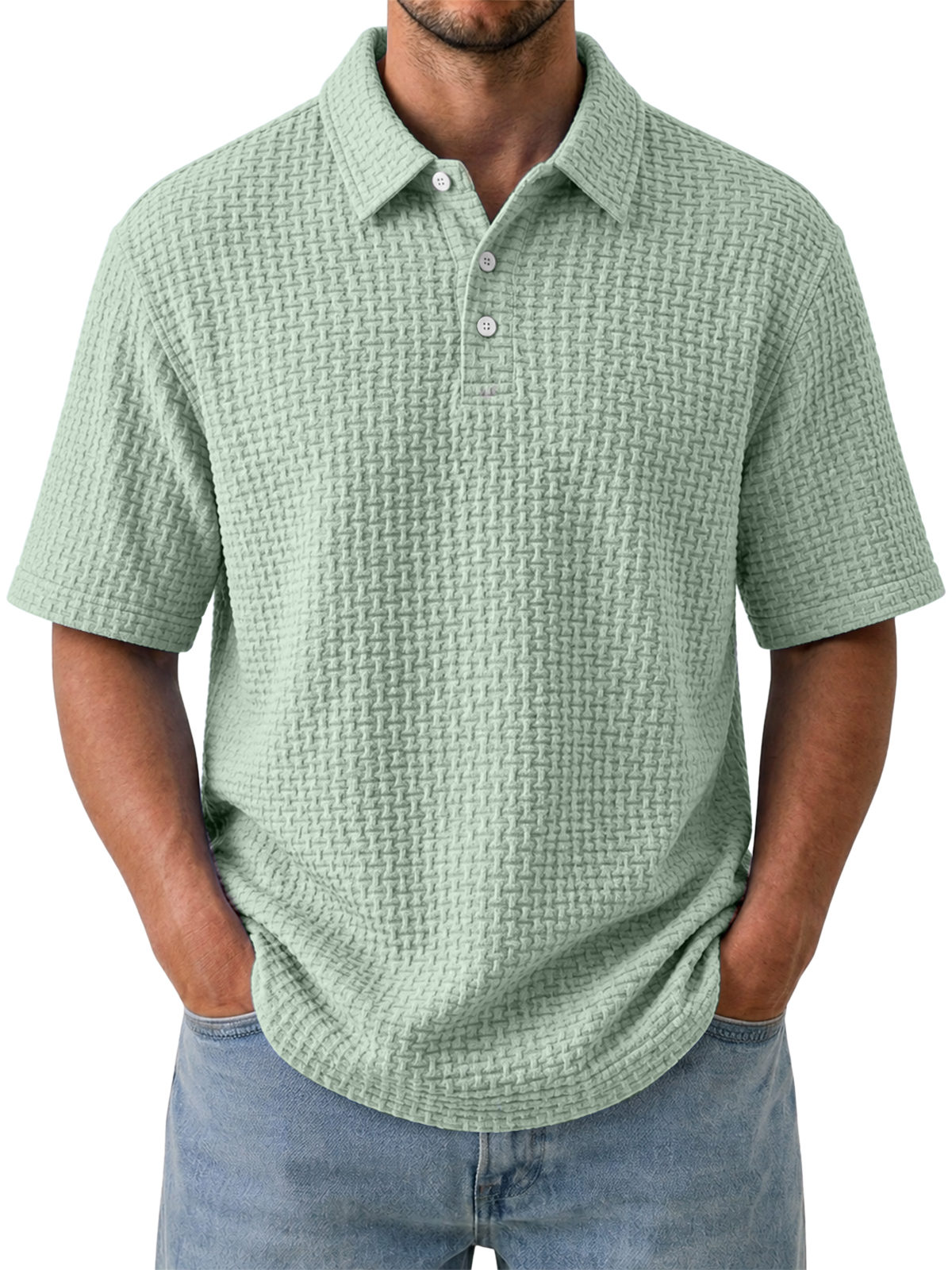 Men's Cooling Ice-Silk Casual Short Sleeve Polo Shirt