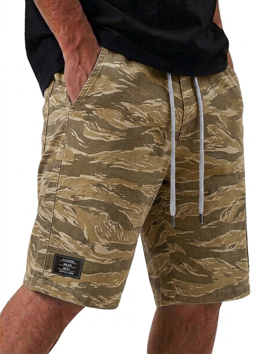 Vintage Camouflage Utility Shorts