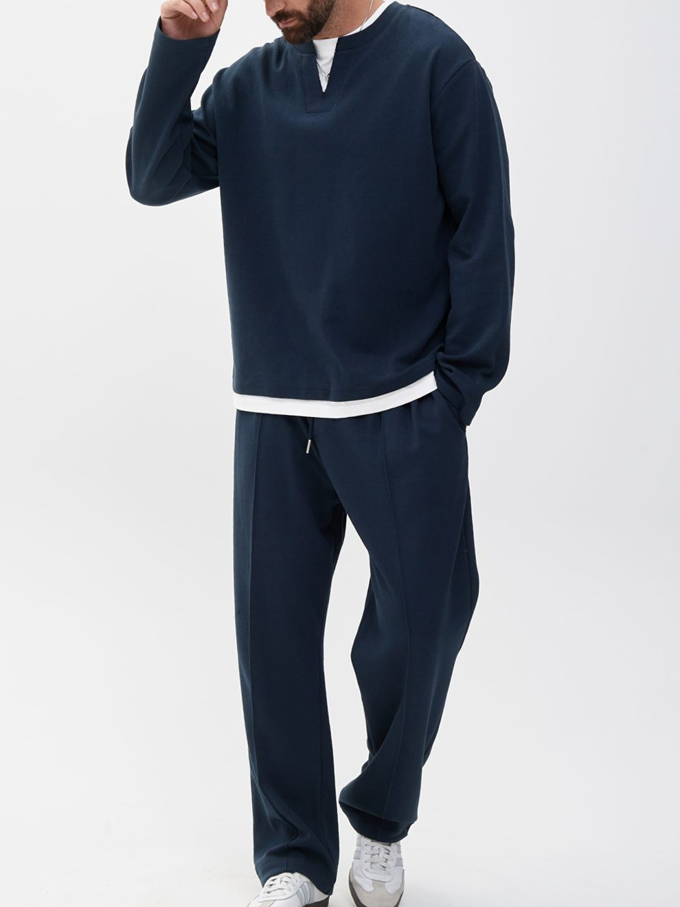 Men's Casual And Stylish Two-piece Top And Pants Set OOTD