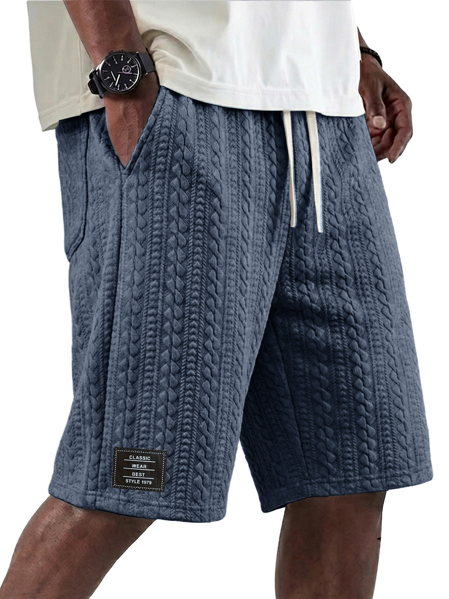 Men's Jacquard Striped Casual Shorts