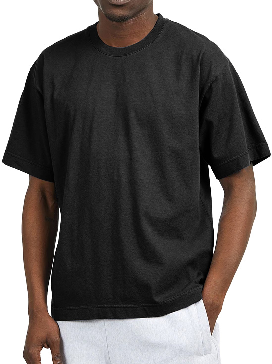 Men's Retro 260g 32-Count Double Yarn Pure Cotton Crew Neck Short-Sleeve T-Shirt