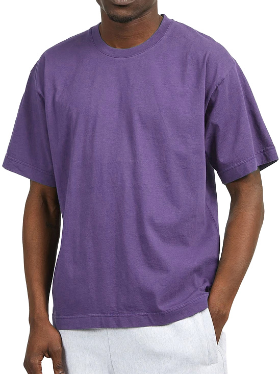 Men's Retro 260g 32-Count Double Yarn Pure Cotton Crew Neck Short-Sleeve T-Shirt