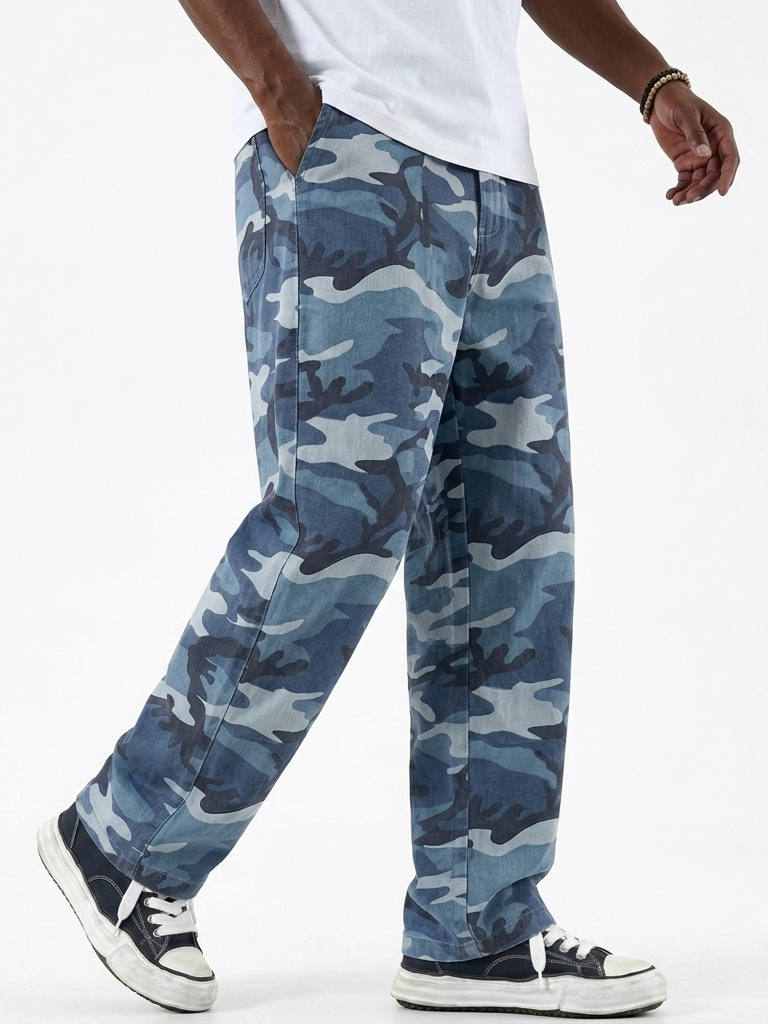 Camouflage Basic Cargo Pants