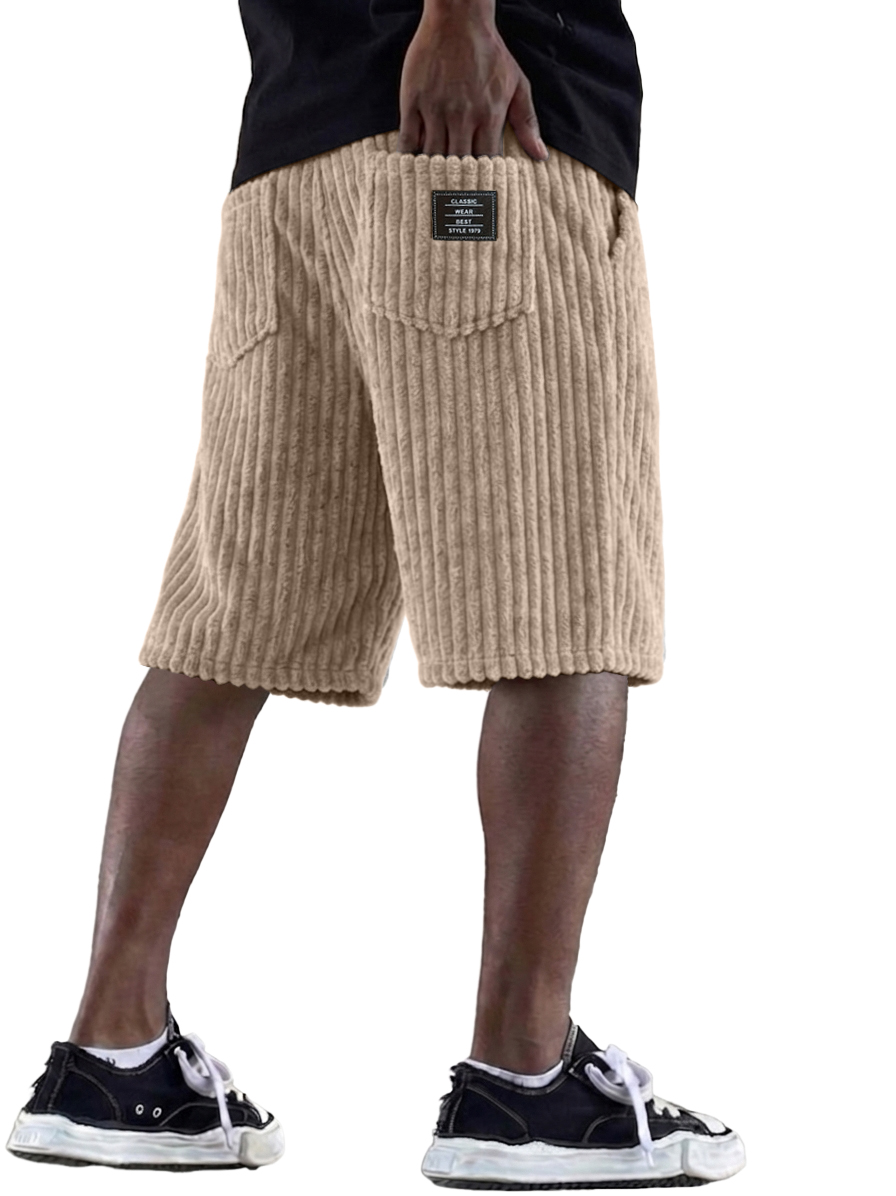 Men's Corduroy Multi Pocket Shorts with Logo