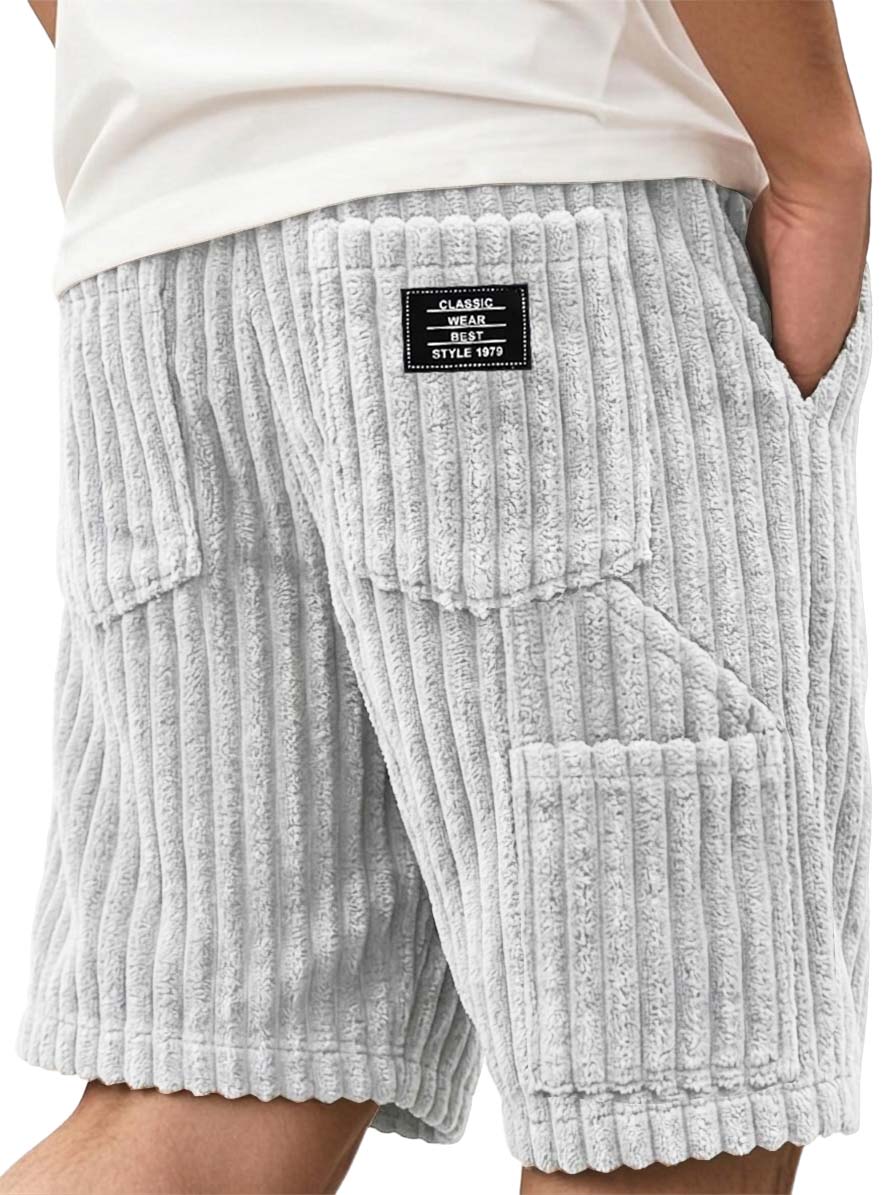 Corduroy Multi-pocket Utility Casual Shorts