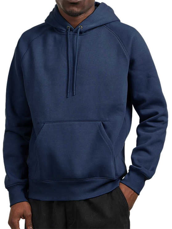 Men's Casual Everyday Pocket Raglan Sleeve Hooded Sweatshirt