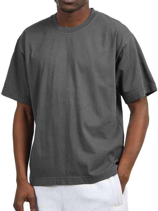 Men's Retro 260g 32-Count Double Yarn Pure Cotton Crew Neck Short-Sleeve T-Shirt