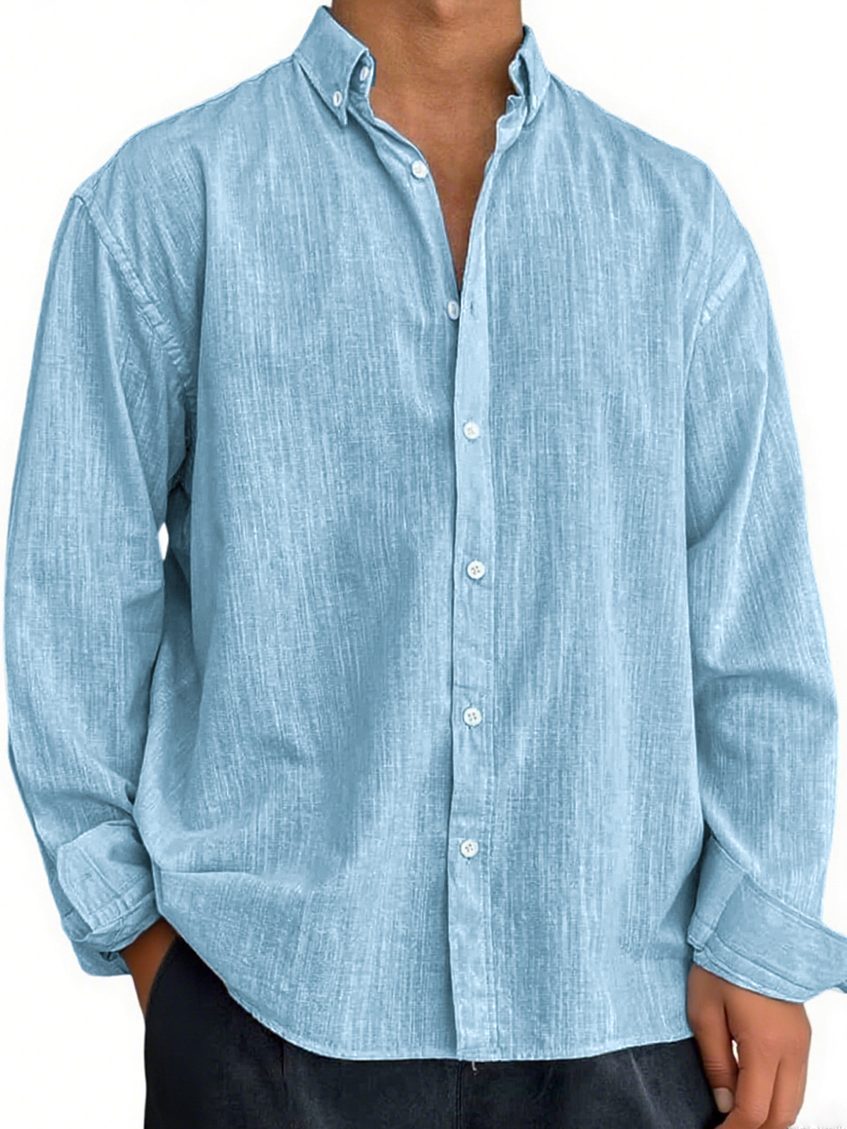 Men's Stylish Breathable Linen Casual Everyday Long Sleeve Shirt
