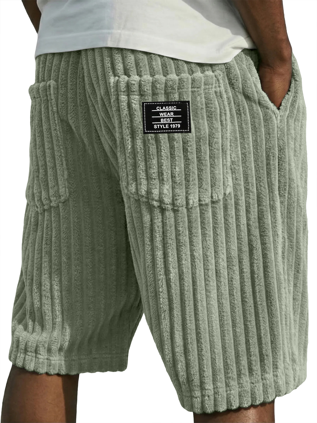 Men's Retro Corduroy Pocket Shorts