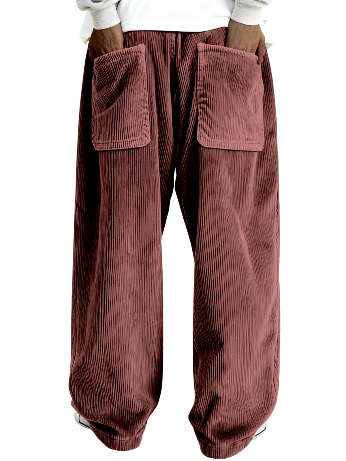 Men's Multi-pocket Stylish Ribbed Casual Trousers