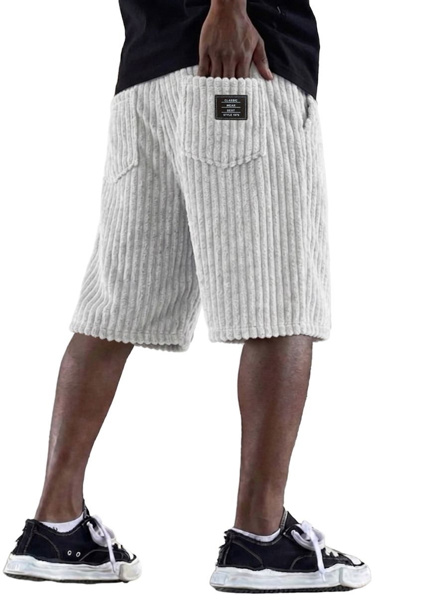 Men's Corduroy Multi Pocket Shorts with Logo