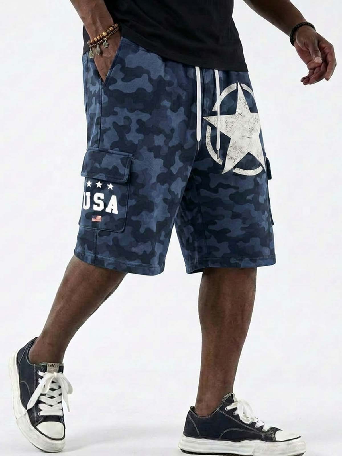 USA Camouflage Cargo Shorts