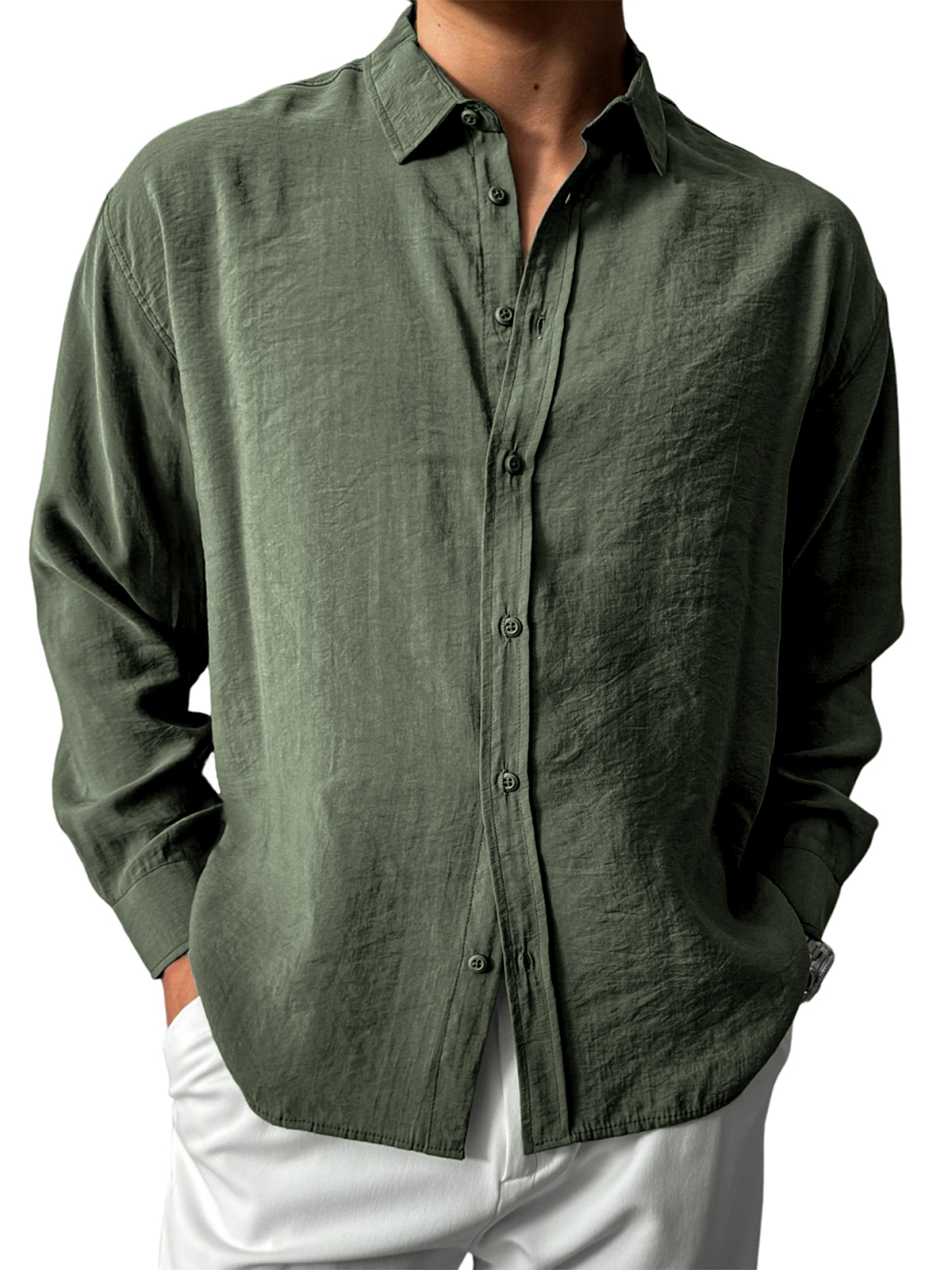 Men's Stylish Everyday Long-sleeved Shirt