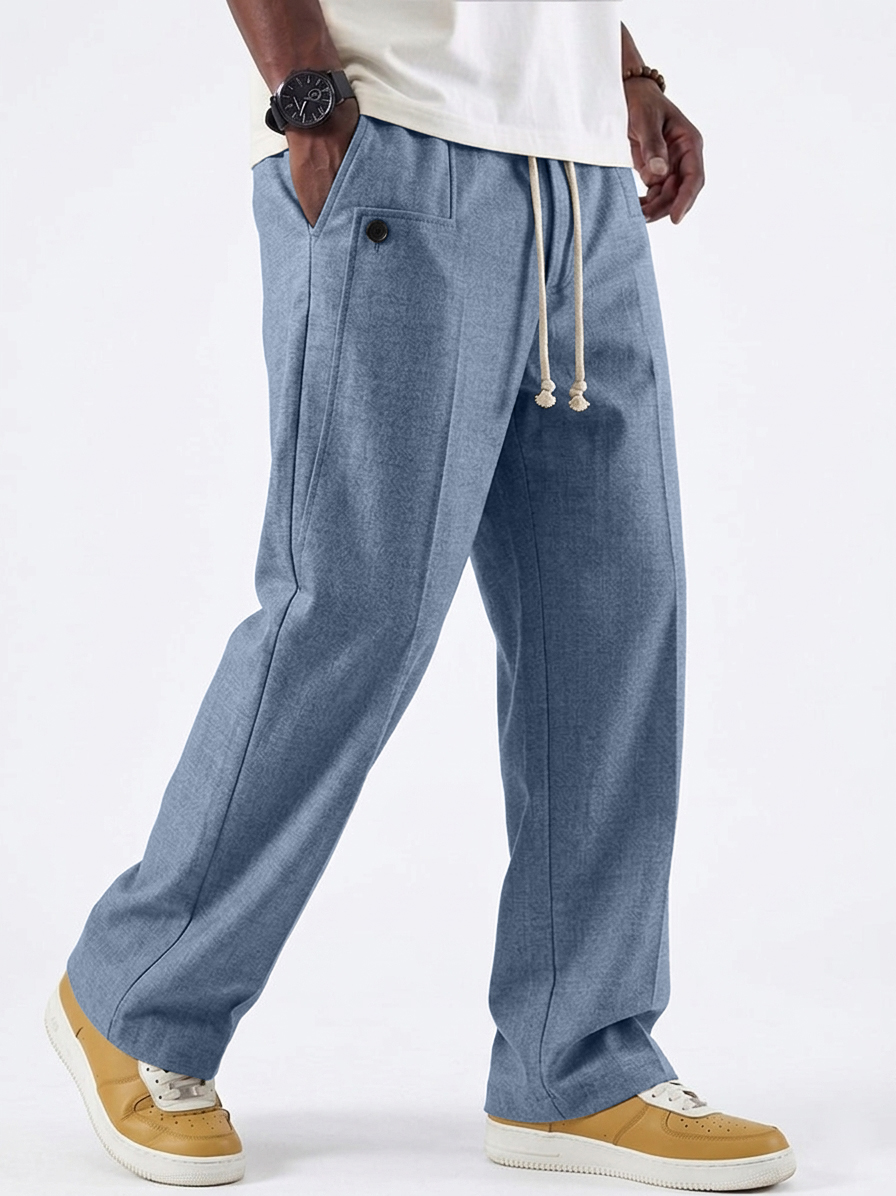 Men's Comfortable Urban Style Drawstring Deconstructed Design Pants