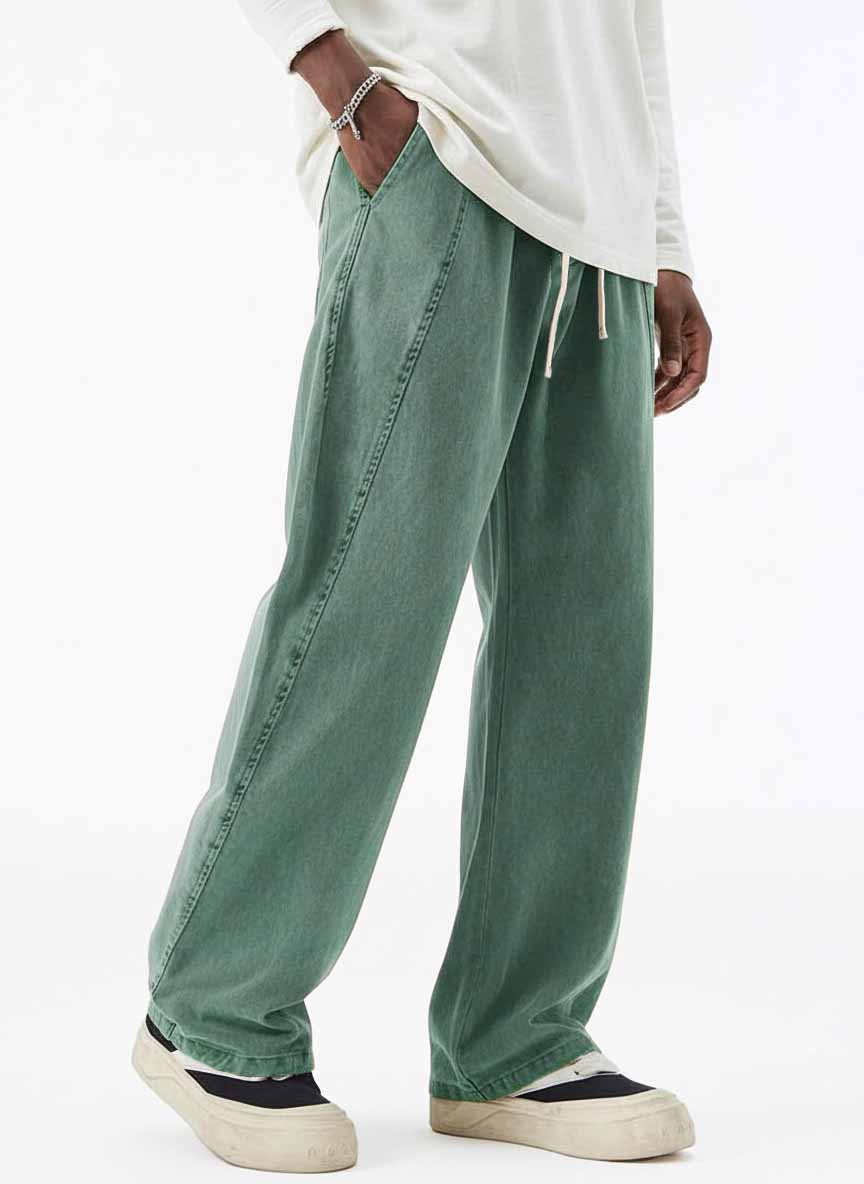 Men's Retro Fashion Washed Distressed Trousers