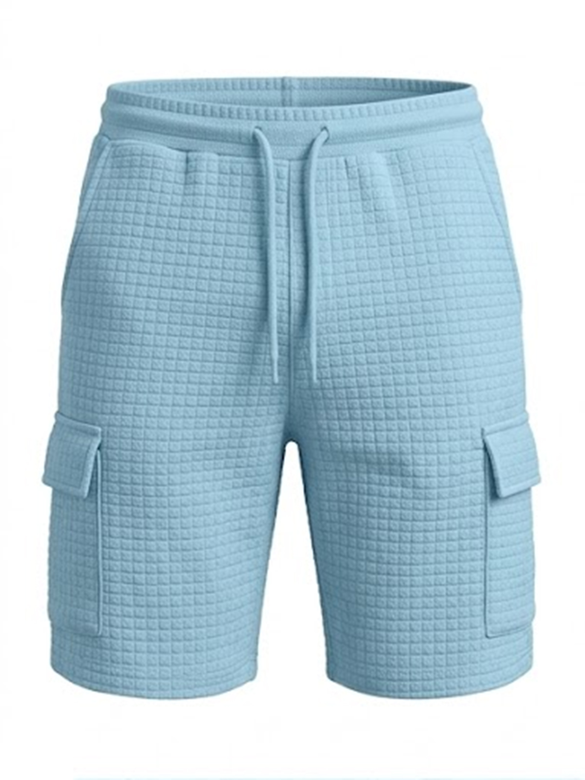 Jacquard Workwear Drawstring Men's Multi-pocket Casual Vacation Shorts