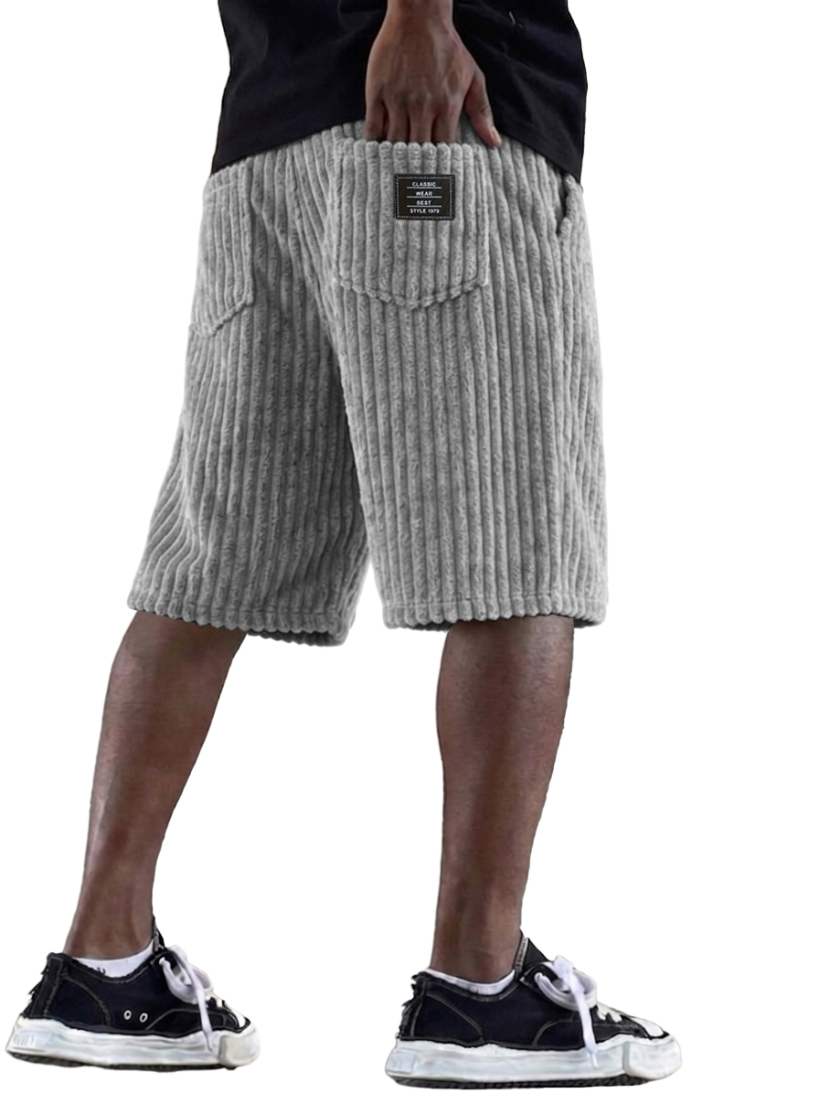 Men's Corduroy Multi Pocket Shorts with Logo
