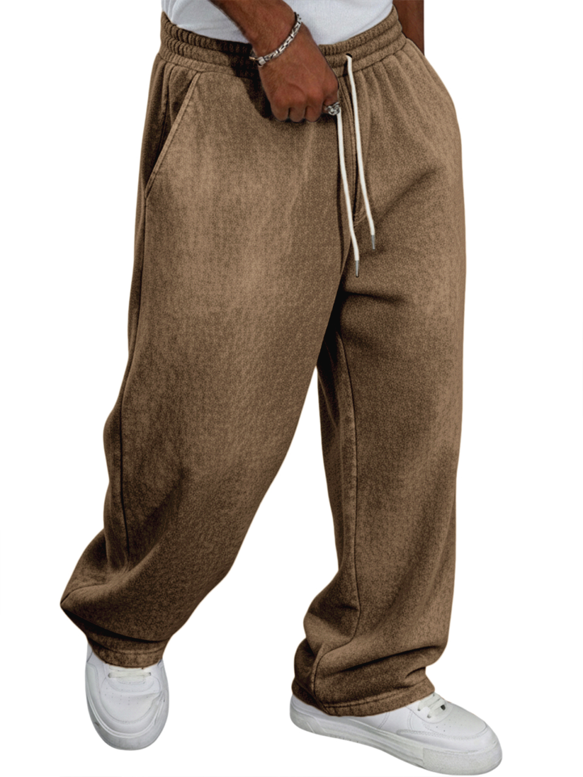 Men's Solid Color Simple Drawstring Sweatpants