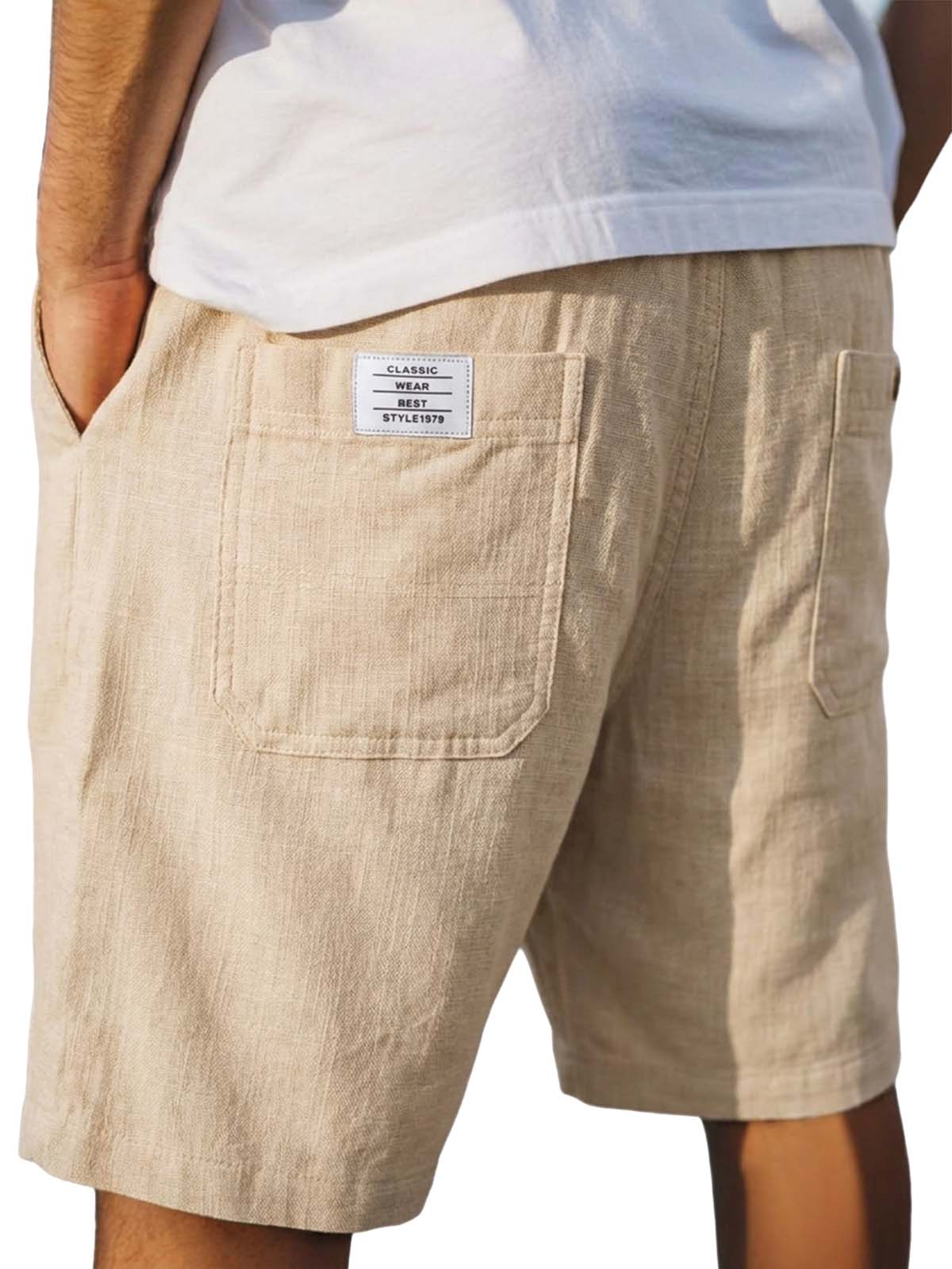 Comfortable Cotton-Linen Casual Basic Shorts