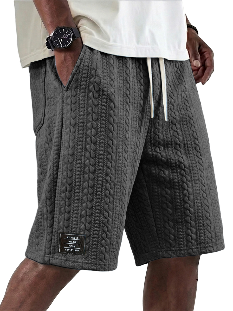 Men's Jacquard Striped Casual Shorts